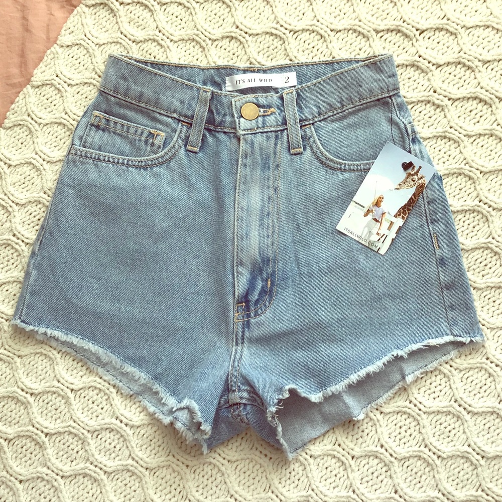 It’s All Wild Maya High Rise Denim Shorts